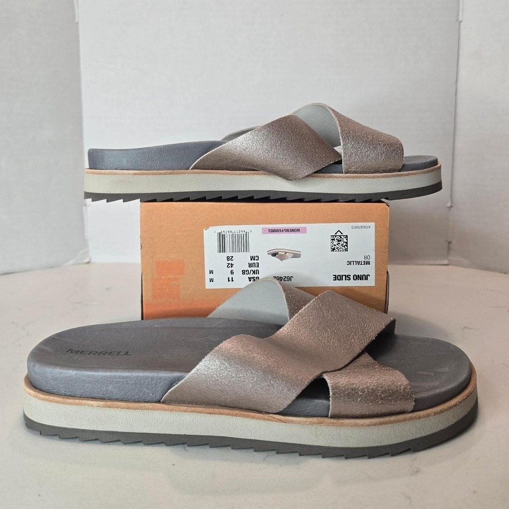 Merrell Juno Slide Sandals in Metallic Bronze Women's Size 11 US
